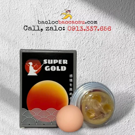 Bao cao su Super Gold big ball - Hộp 2 chiếc