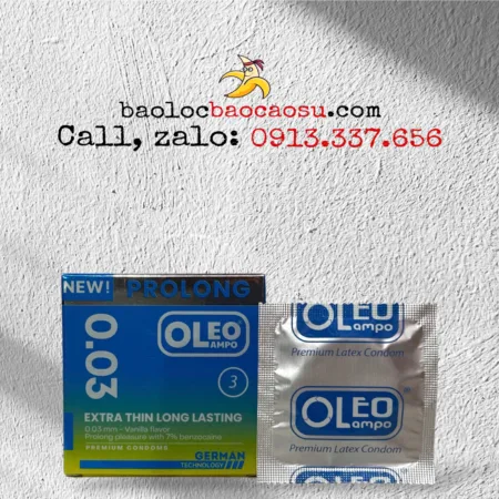 Bao cao su Oleo Long Lasting – Hộp 3 chiếc