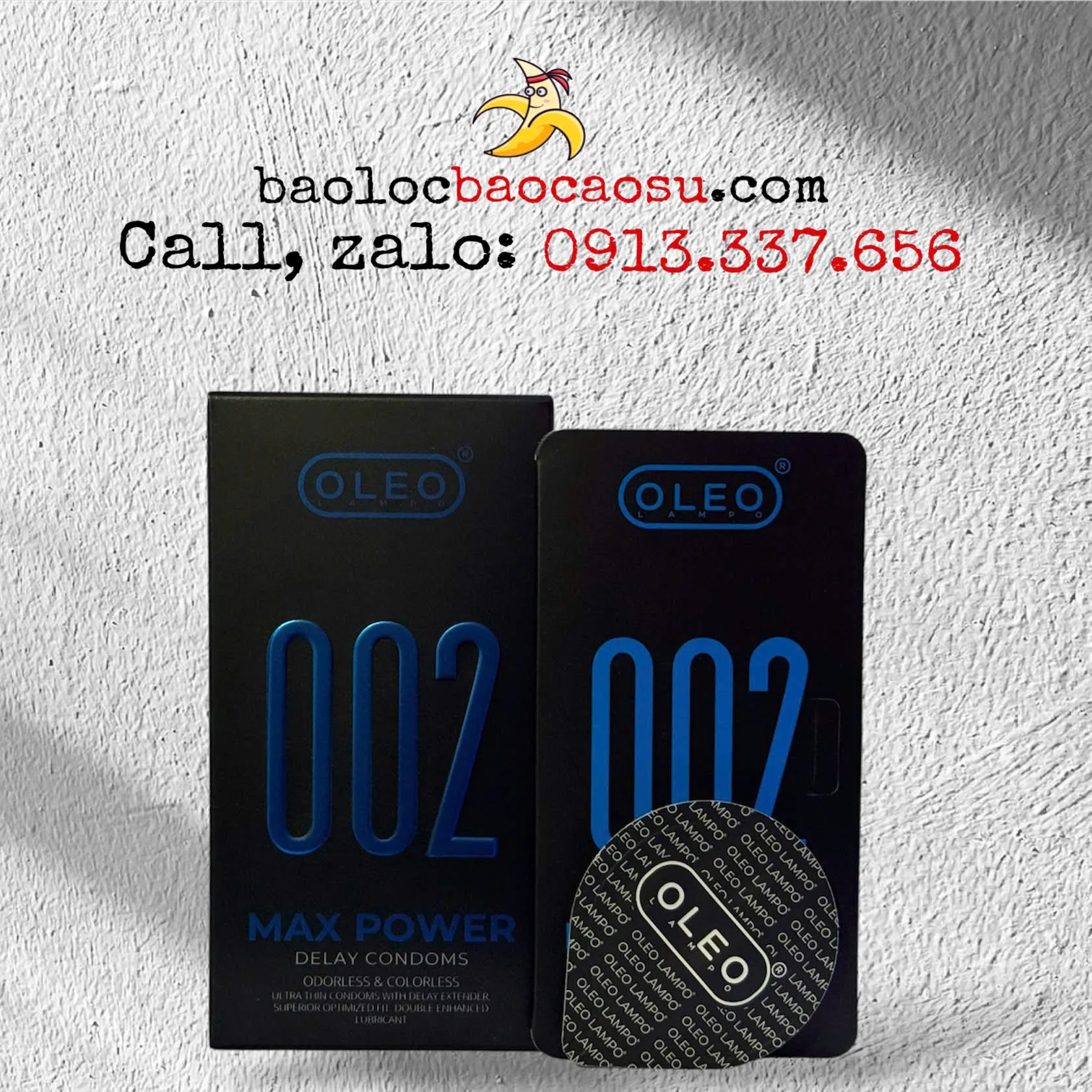 Bao cao su Oleo Max Power 0,02 – Hộp 10 chiếc