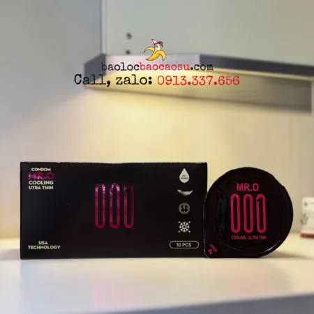 Bao cao su Mr.O Cooling hương bạc hà – Hộp 12 chiếc