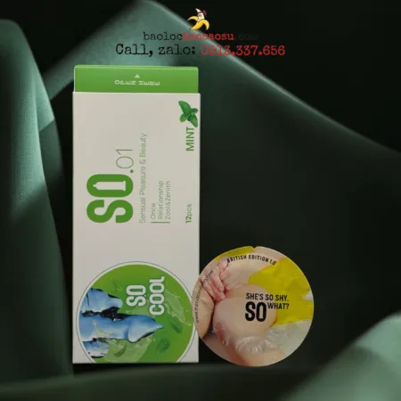 Bao cao su SO Cool hương bạc hà – Hộp 12 chiếc