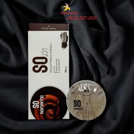 Bao cao su SO Romantic hương chocolate - Hộp 12 chiếc