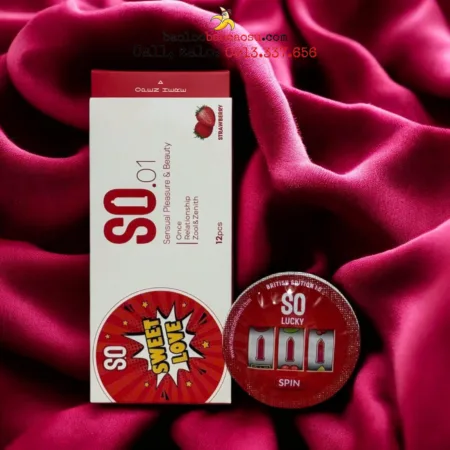 Bao cao su SO Sweet Love hương dâu – Hộp 12 chiếc